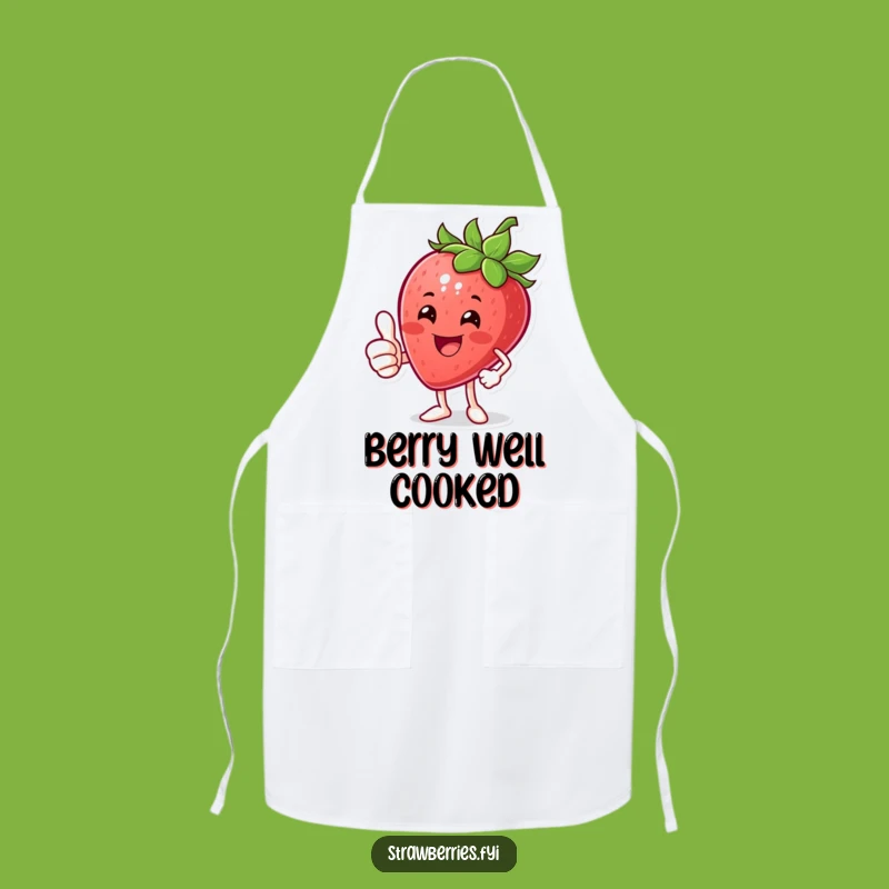 Funny Thumbs Up Strawberry Apron: Cook with Confidence and Cheer!