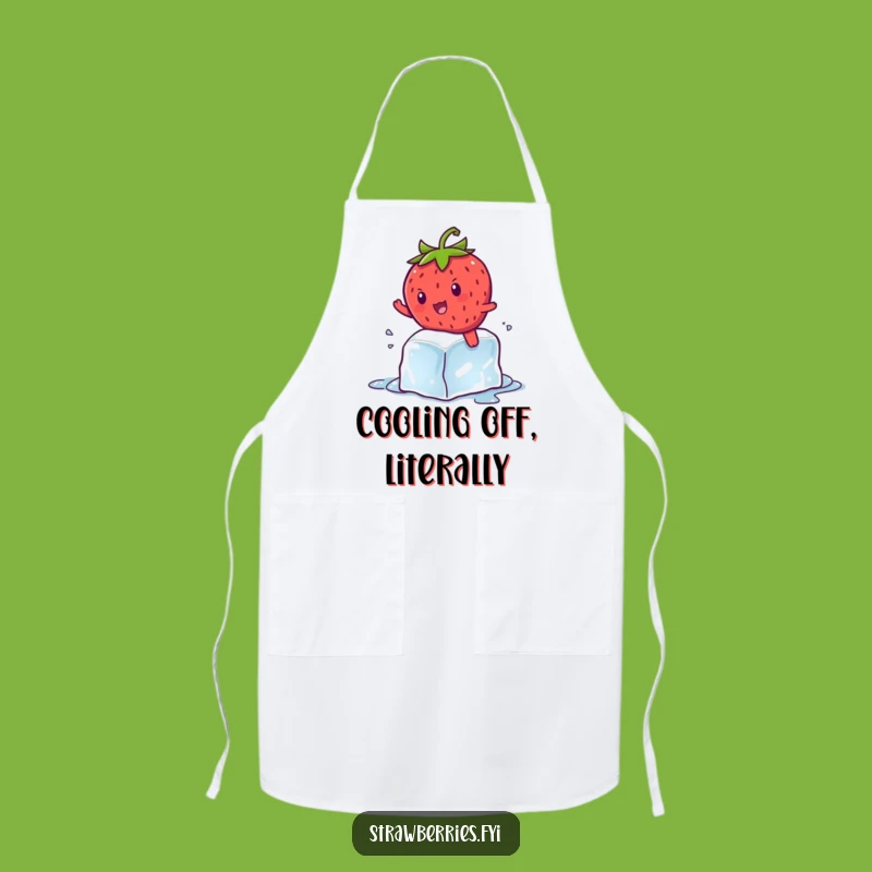 Funny Strawberry Ice Cube Apron - Hilarious Kitchen Fun & Gift