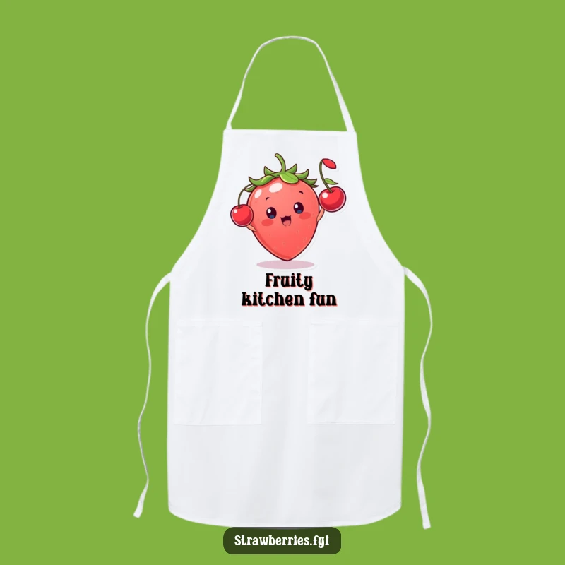Funny Strawberry Cherry Toss Apron - Joyful Kitchen Fun