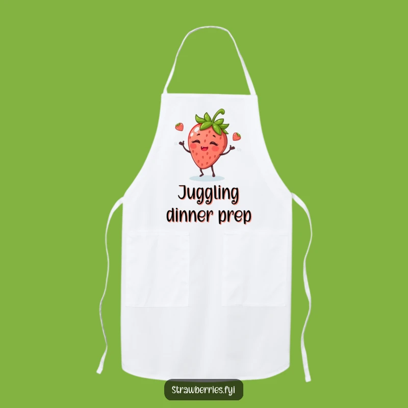 Funny Juggling Strawberry Apron: Cook with Playful Glee!