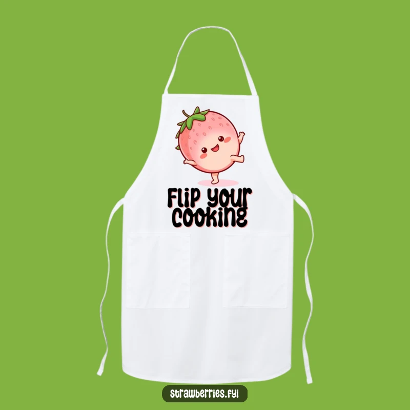 Funny Kawaii Strawberry Cartwheel Apron: Kitchen Fun, Perfect Funny Gift!