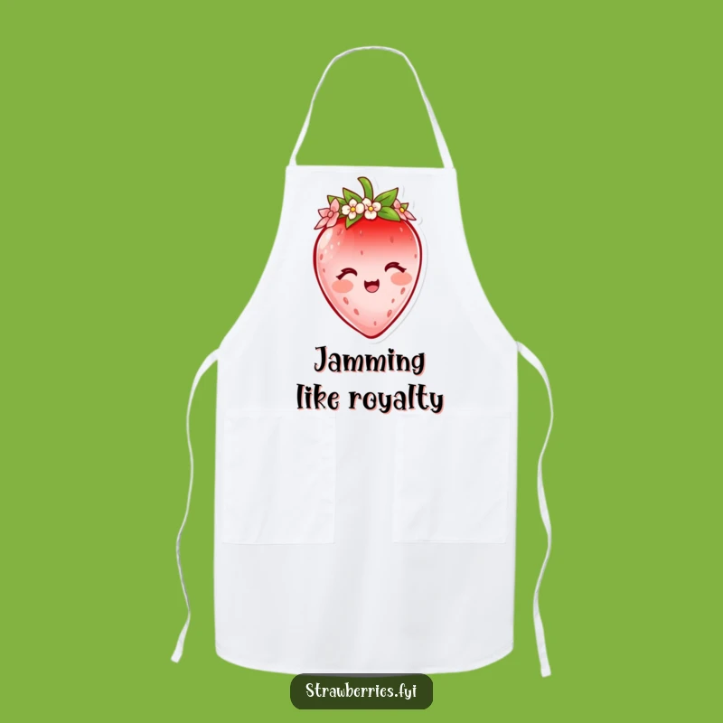 Funny Strawberry Crown Apron: Cook Like Royalty with a Sweet Smile