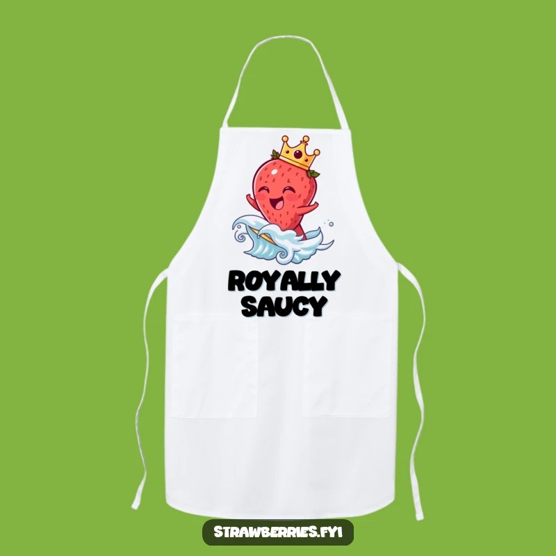 Funny Laughing Strawberry Apron - Cook with Royal Fruit Fun!