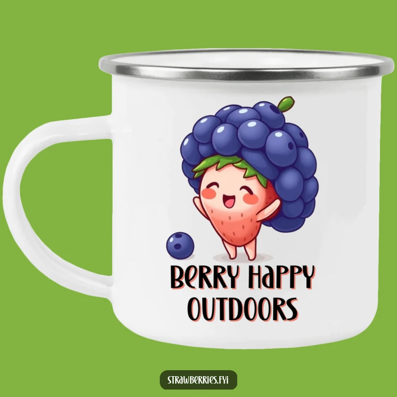 Funny Strawberry Camping Mug: Sip Sweetness & Laughs Outdoors
