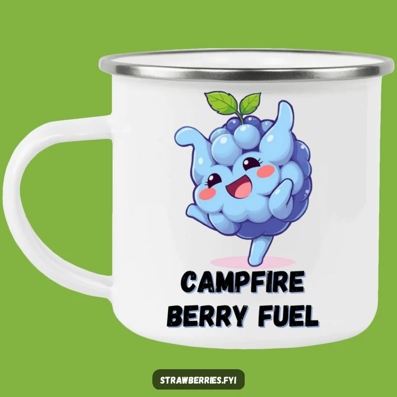 Funny Blueberry Somersault Camping Mug: Roll Into Outdoor Fun