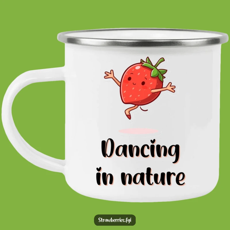 Funny Strawberry Pirouette Camping Mug: Sweet Sips on Your Adventures!