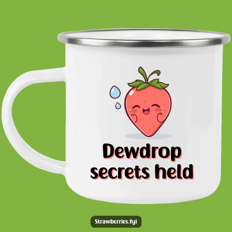 Funny Strawberry Secret Camping Mug: Share a Warm Secret Outdoors