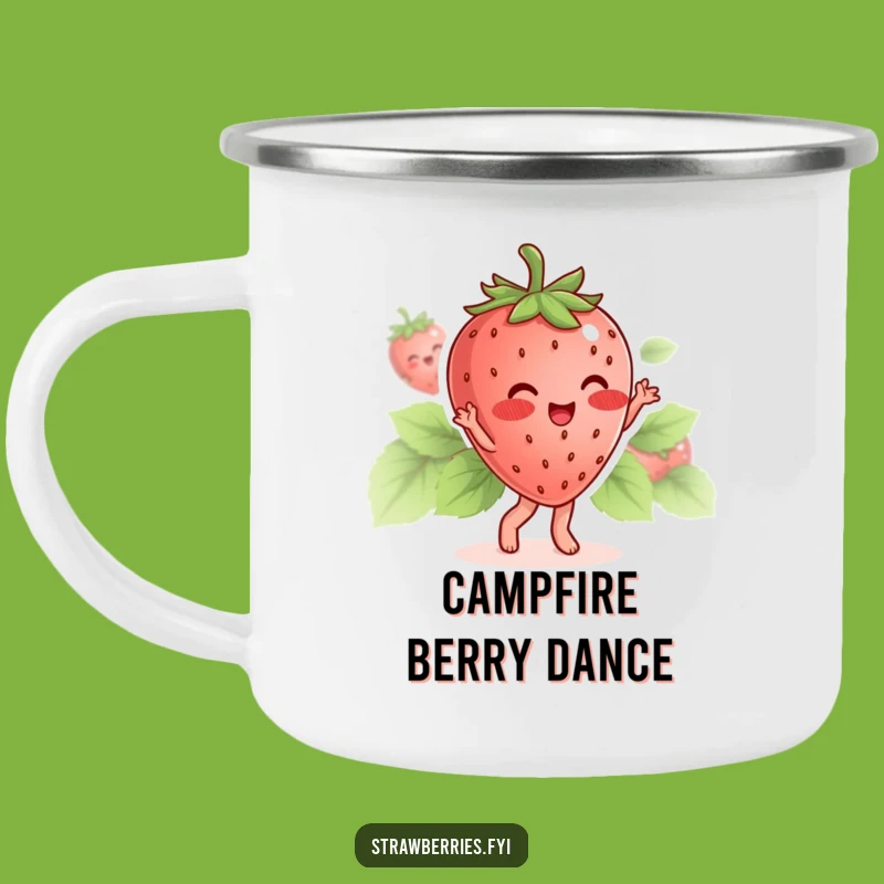 Durable Funny Strawberry Camping Mug: Your Gift for Sweet Outdoor Adventures