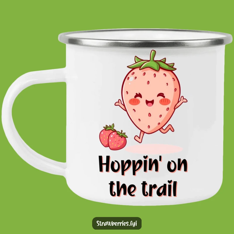 Durable Funny Kawaii Strawberry Hop Camping Mug - Adventure with Delight