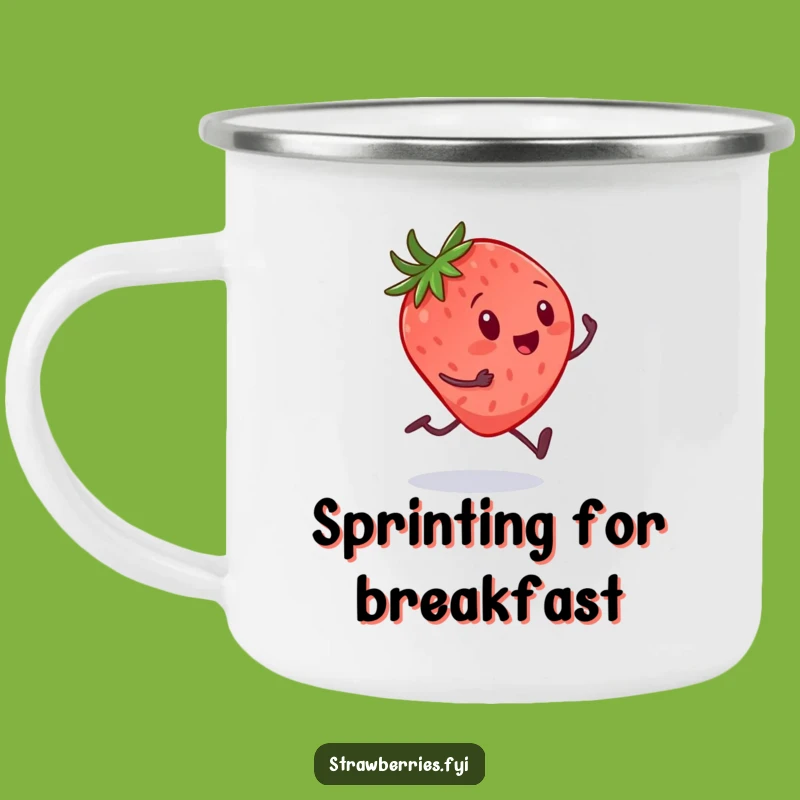 Funny Strawberry Camping Mug: Sip Sweetness & Laughs on the Go