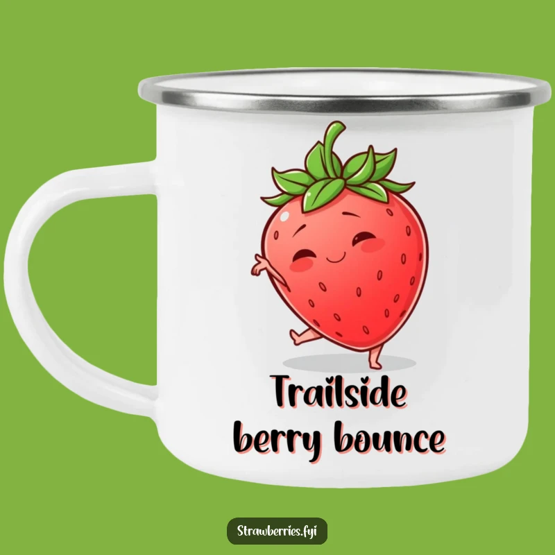 Funny Wobbly Strawberry Camping Mug: Hilarious Outdoor Companion for Campfire Laughs