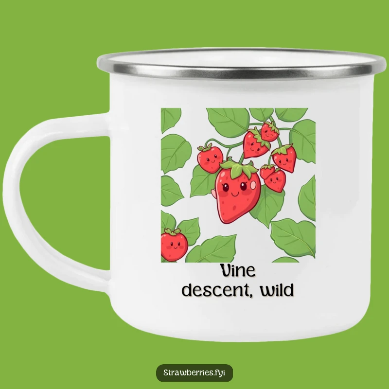 Durable Funny Strawberry Vine Camping Mug: Gift for Outdoor Adventures