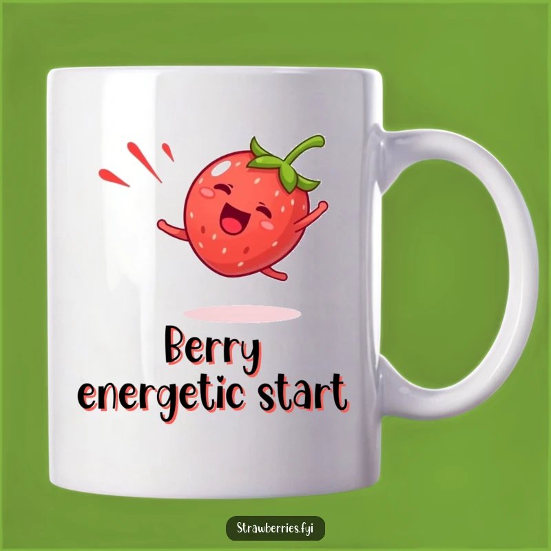 Funny Giddy Strawberry Mug - Cartwheel into Your Day with Joy!