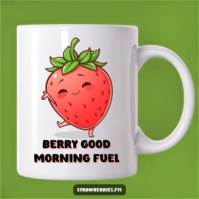 Funny Wobbly Strawberry Yoga Mug: Hilarious Pose Fail Gift for Yoga Lovers