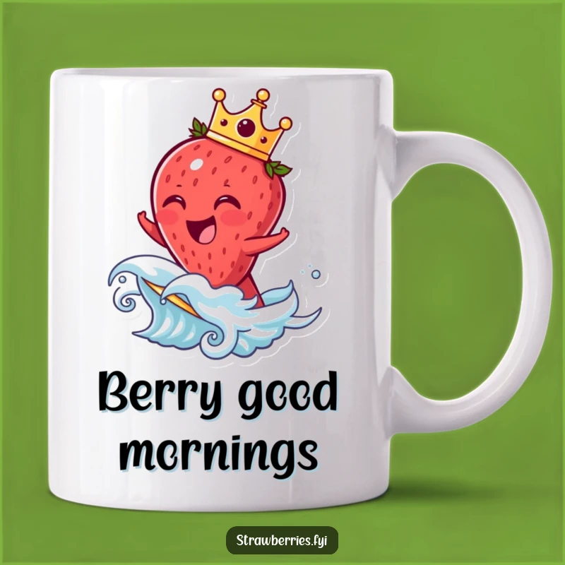 Funny Laughing Strawberry Mug - Ride the Wave of Fruit Fun!