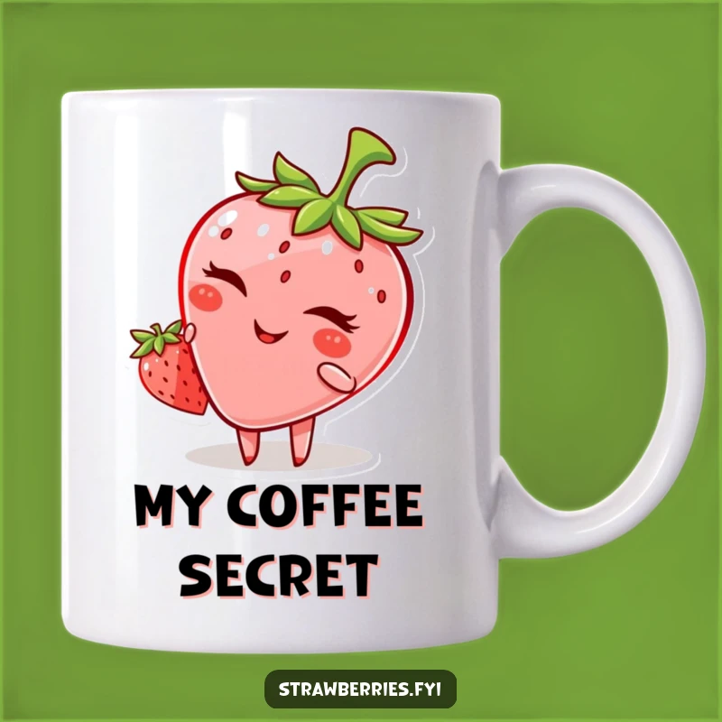Funny Winking Strawberry Mug: A Playful Gift with a Wink
