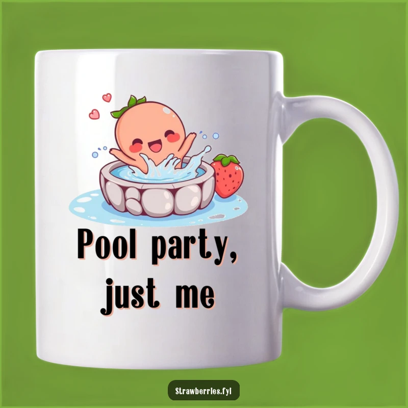 Funny Strawberry Splash Mug: Joyful Animated Fruit Character Gift