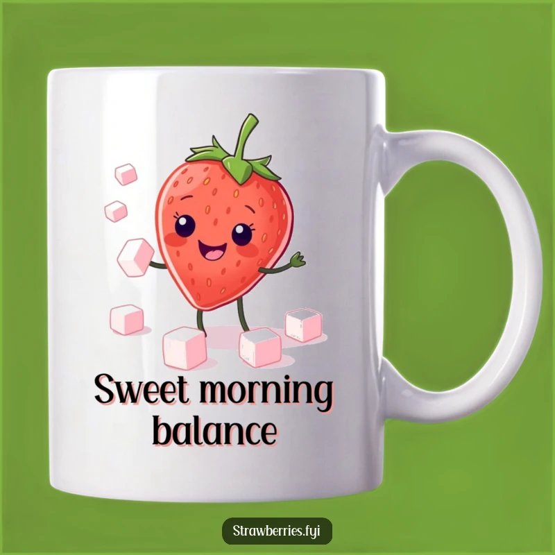 Funny Kawaii Strawberry Juggling Mug: Sweet Skills, Perfect Funny Gift!