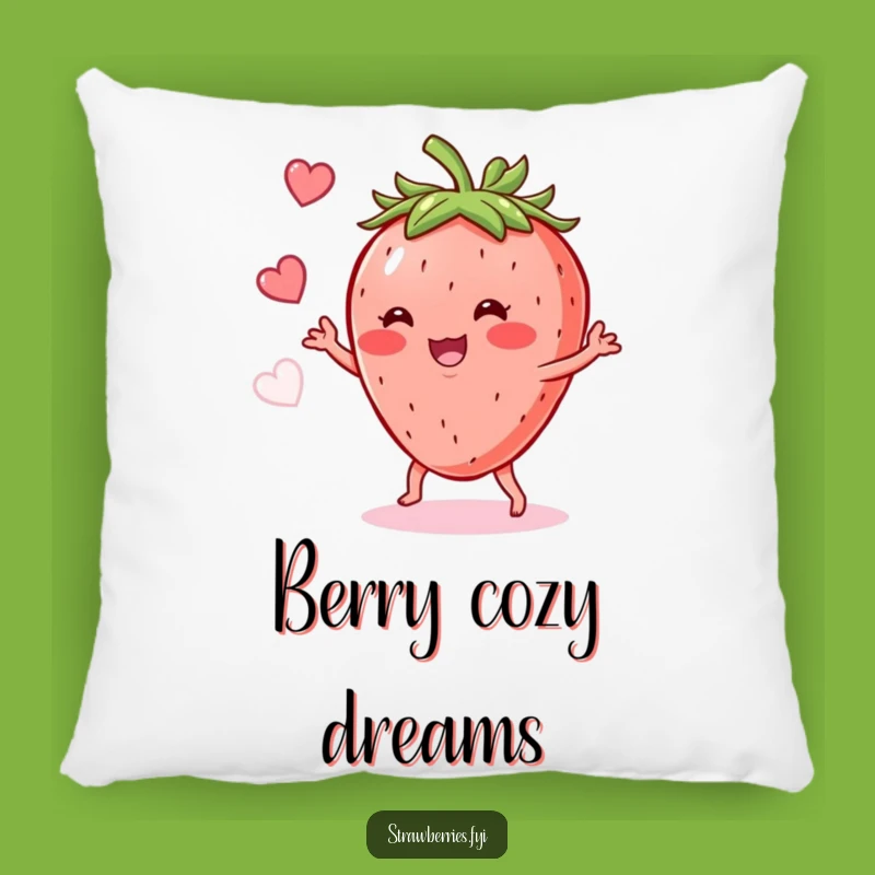 Funny Strawberry Shimmy Pillow: Cozy Comfort with a Berry Cute Twist