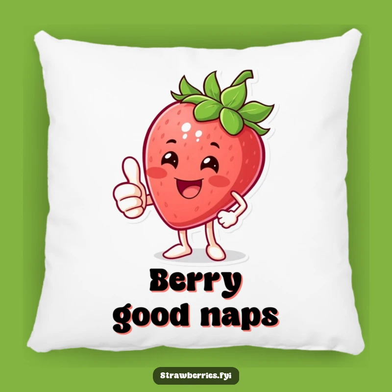 Funny Thumbs Up Strawberry Pillow: Cozy Comfort with a Positive Message