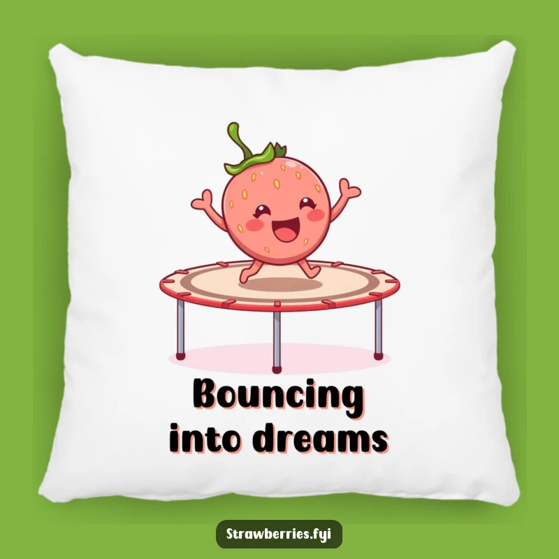 Funny Strawberry Trampoline Pillow - Cozy & Cheerful Comfort