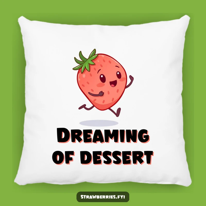 Funny Strawberry Pillow: Cozy Up with Hilarious Dessert Dash