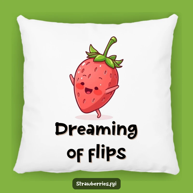 Funny Cartwheel Strawberry Pillow: For Energetic Cuddles and Comfort
