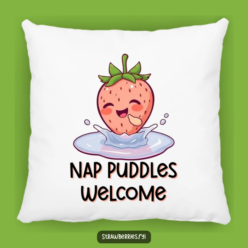 Funny Giggling Strawberry Splashing Pillow - Soft & Cozy Cushion Funny Gift