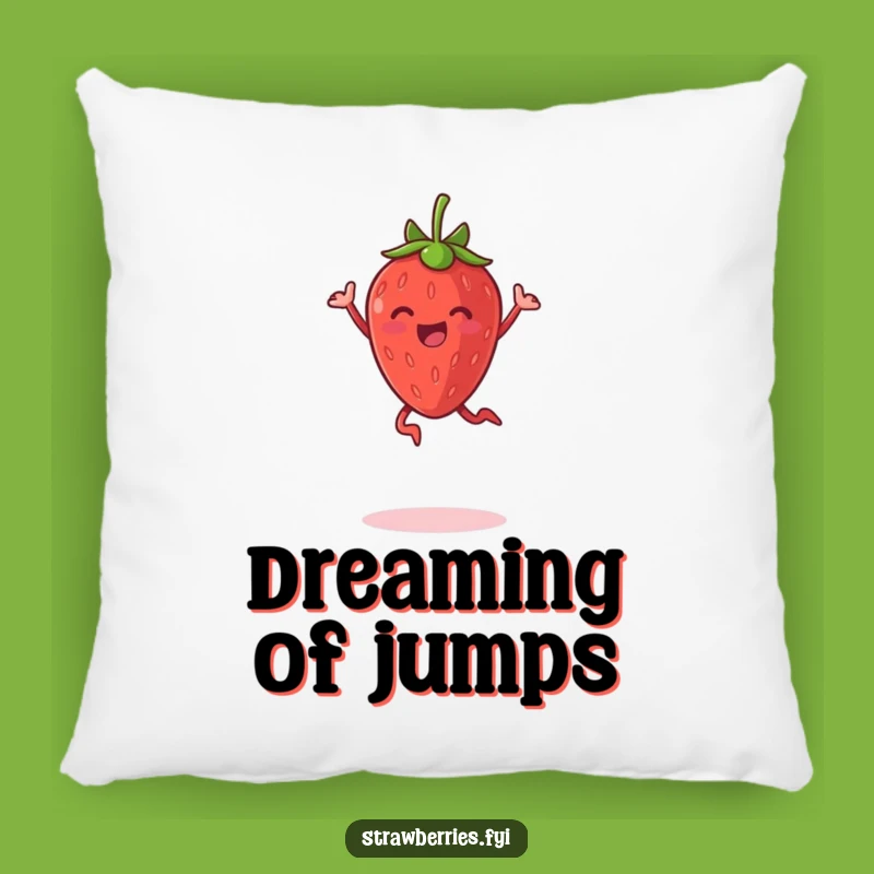 Funny Jumping Strawberry Pillow: Snuggle Up with Pure Happiness
