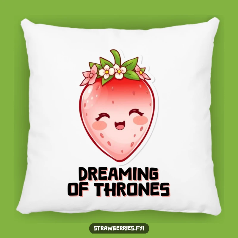 Funny Strawberry Crown Pillow: Cozy Comfort with Royal Sweetness