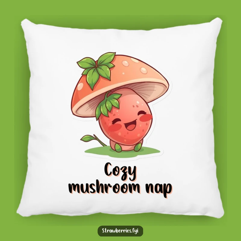 Funny Strawberry Mushroom Pillow: Add a Giggle-Worthy Touch of Comfort