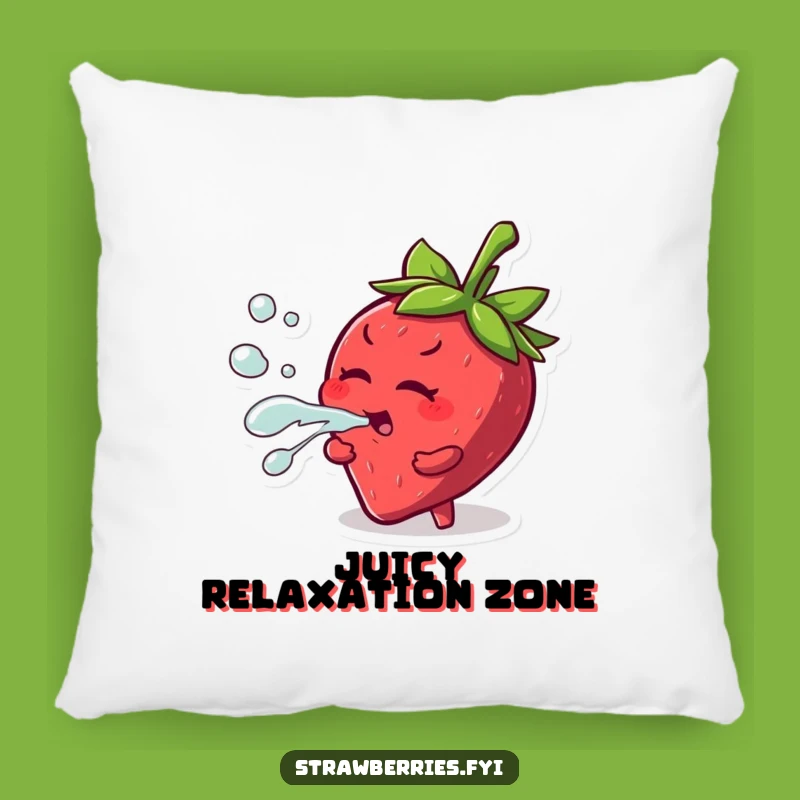Funny Strawberry Pillow: Cozy Squirt, Playful Comfort Gift