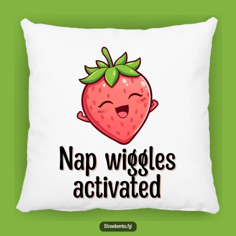 Funny Tickled Strawberry Pillow: Wiggling Joy, Cozy & Hilarious Accent Gift