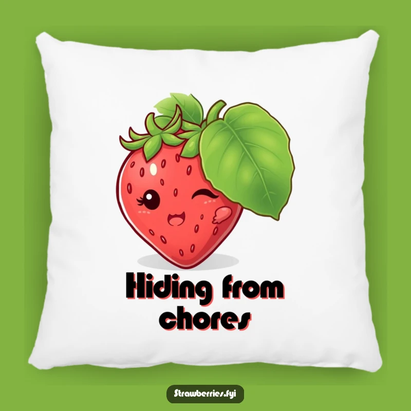 Funny Strawberry Hiding Pillow: Cozy Comfort with a Playful Peek