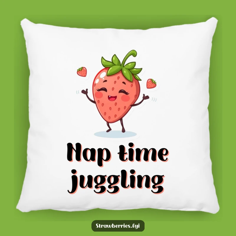 Funny Juggling Strawberry Pillow: Snuggle Up with Giggles