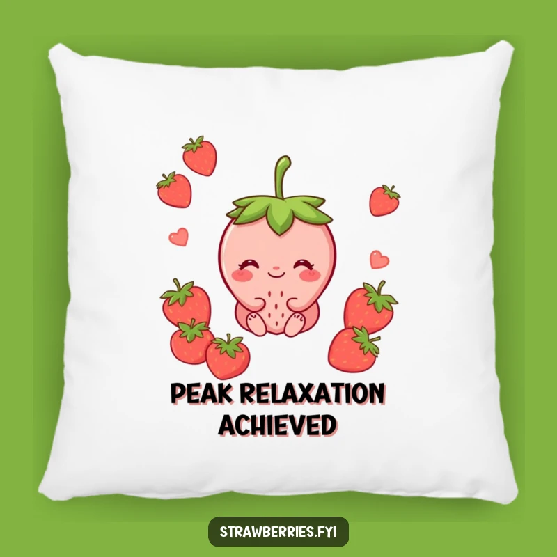 Funny Content Strawberry Smile Pillow - Soft & Serene Cushion Funny Gift