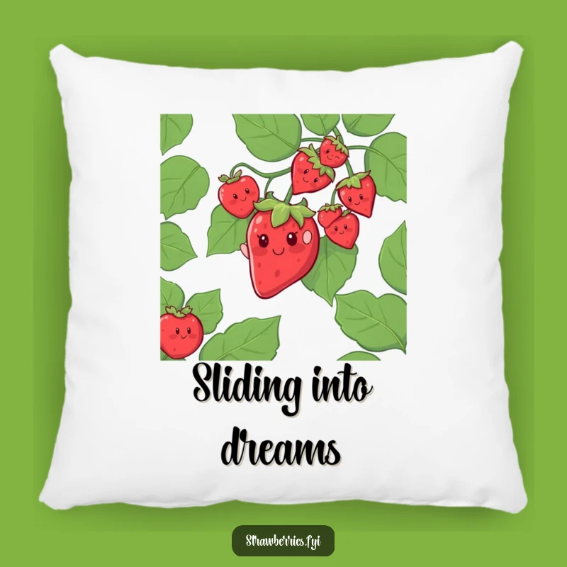 Comforting Funny Strawberry Vine Pillow: Gift for Adventurous Relaxation