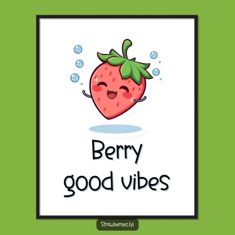 Funny Strawberry Droplet Juggler Digital Art - Smiling Fruit Character Download