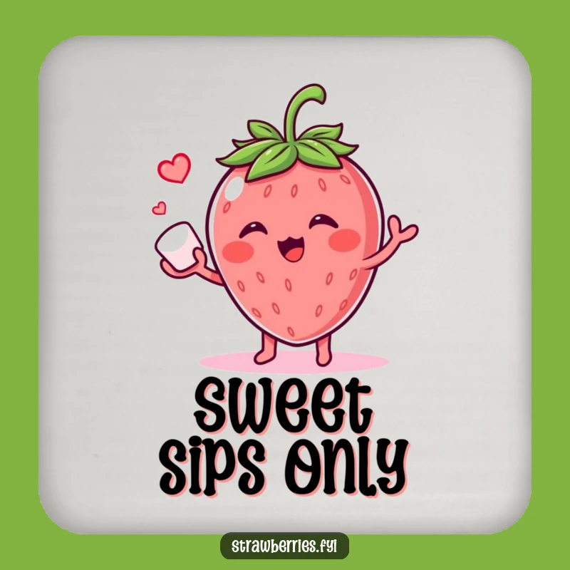 Funny Giggling Strawberry Coaster - Sugar Cube Juggling Drink Protection