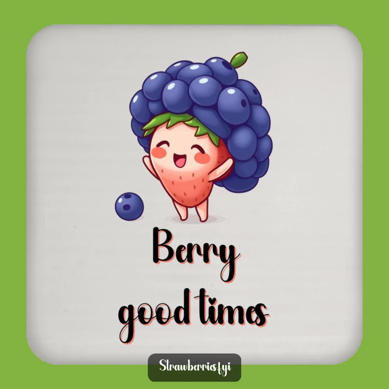 Funny Strawberry Coaster: Protect Surfaces with Hilarious Fruit Art