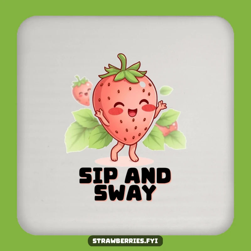 Funny Strawberry Drink Coaster: A Small Gift for Sweet Protection and Charm