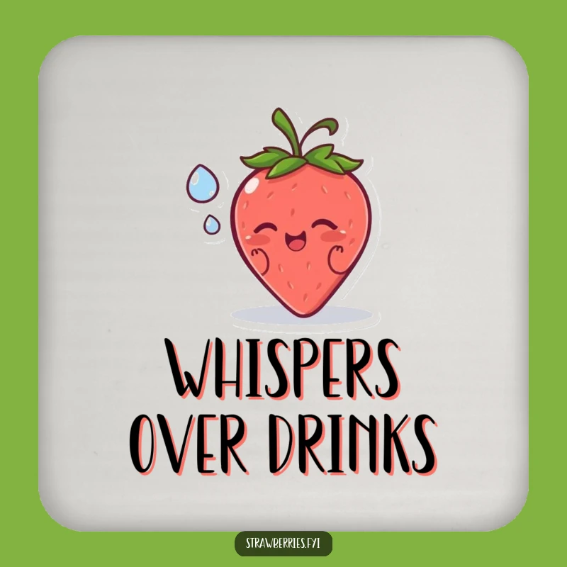 Funny Strawberry Secret Coaster: Protect Surfaces with Subtle Humor