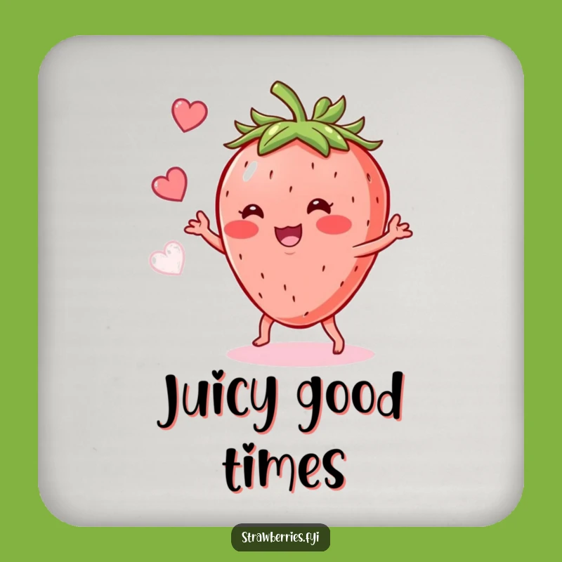 Funny Strawberry Shimmy Coasters: Protect Your Surfaces with Fruity Charm