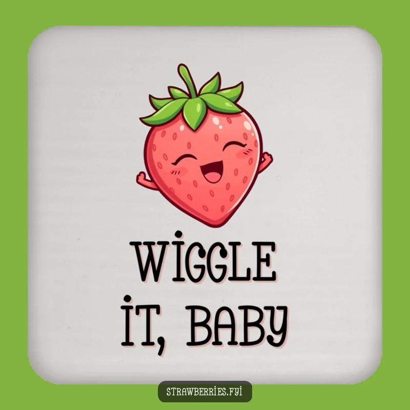 Funny Tickled Strawberry Coasters: Wiggling Protection, Hilarious Gift Set