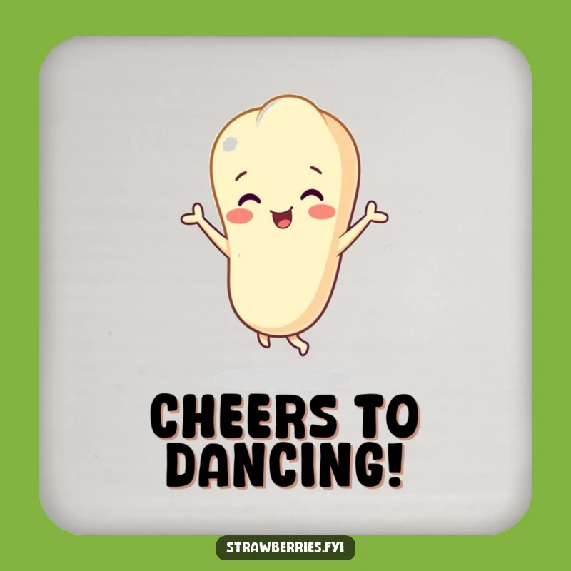 Funny Vanilla Bean Coaster - Cheerful Flavor Drink Protection