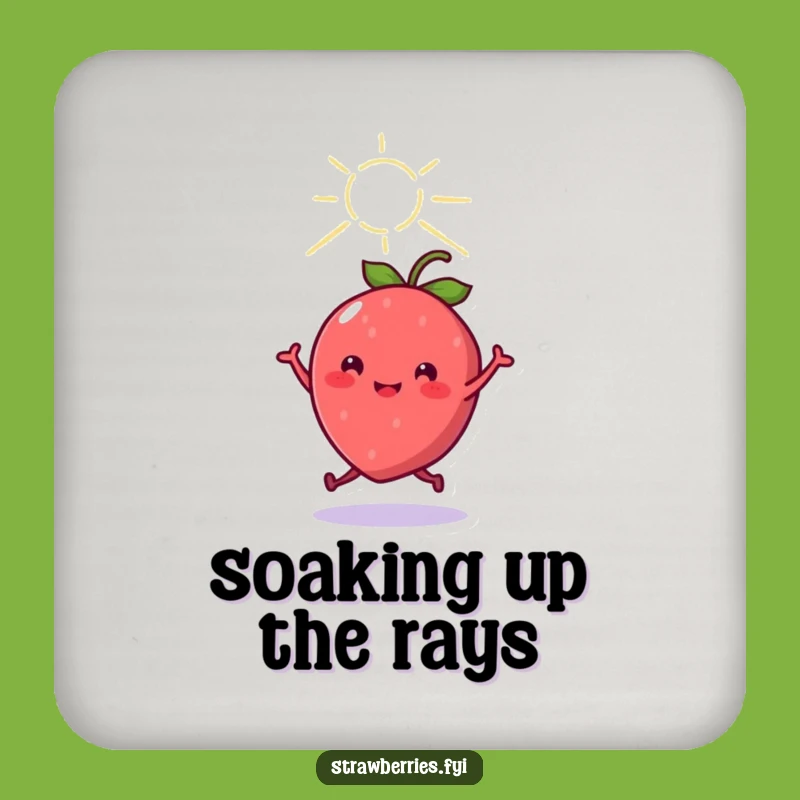 Funny Dancing Kawaii Strawberry Coaster - Add Sunshine to Your Drinks