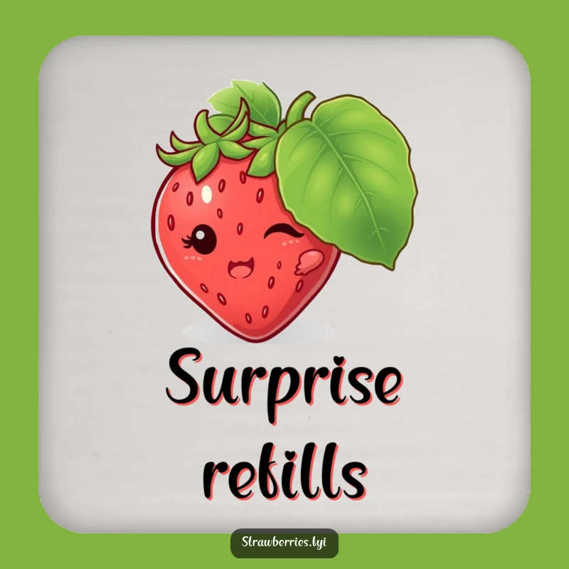 Funny Strawberry Hiding Coaster: Protect Surfaces with Playful Concealment