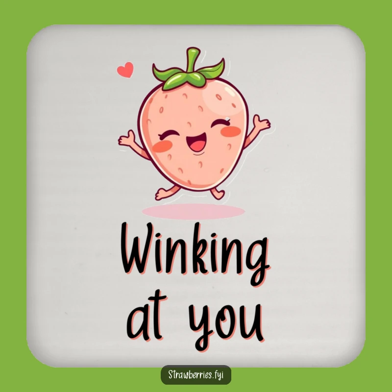 Funny Kawaii Strawberry Hop Coasters: Protect Surfaces with Playful Style