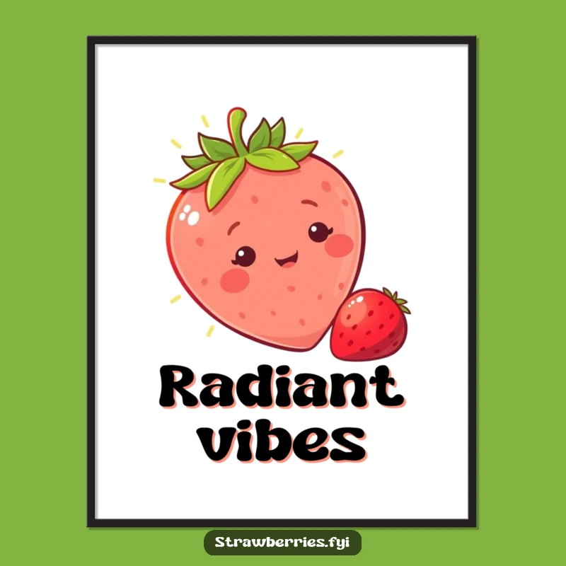 Funny Sunny Strawberry Poster: Bright Art for Cheerful Spaces