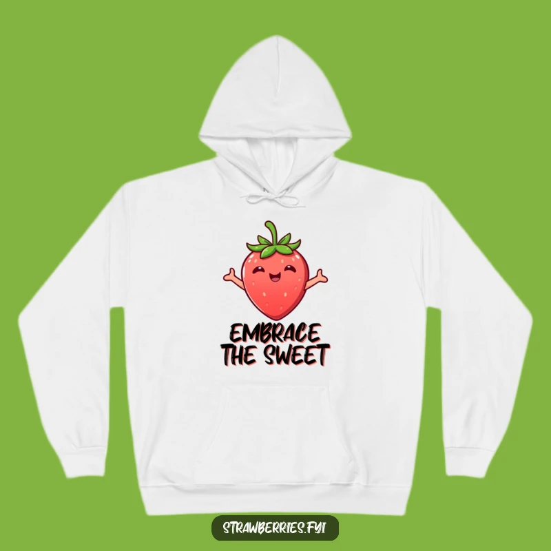 Cozy Funny Kawaii Strawberry Embrace Hoodie: Wrap Yourself in Sweet Comfort